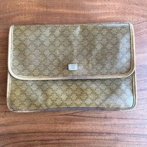 Celine - vintage macadam clutch